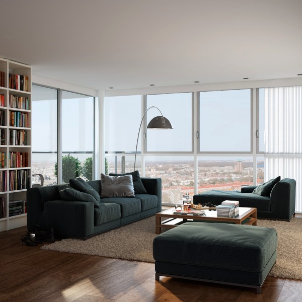 Visualisierungen  moderne Apartments  begeistern industrielle Beleuchtung klassischen Farben Innendesign 