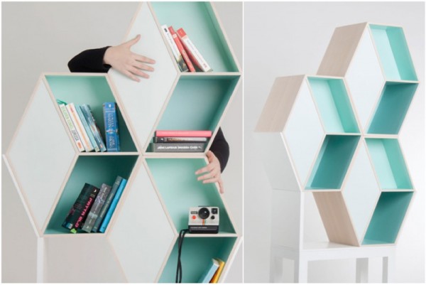 Bücherregale  modern modular  faszinierend  leicht  grün