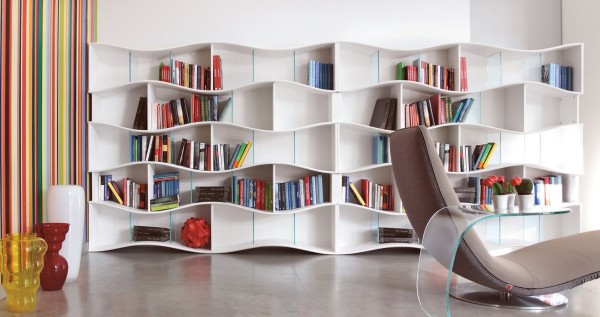 kreative Bücherregale  modern modular  faszinierend  leicht weiß 