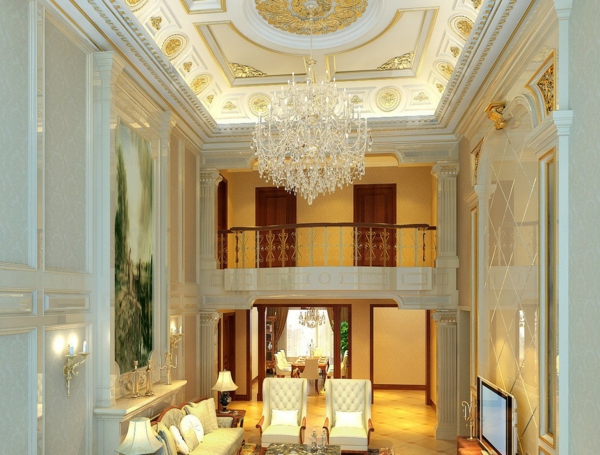 luxuriöse Villa  Qatar prächtig  Marmorsäulen Gold Kronleuchter