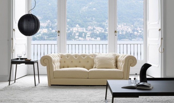 Busnesli Couch elegant schwarz Tische