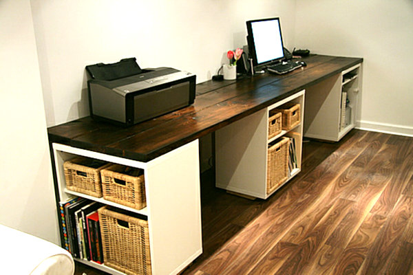 DIY Schreibtisch Holzeinrichtung Schrank