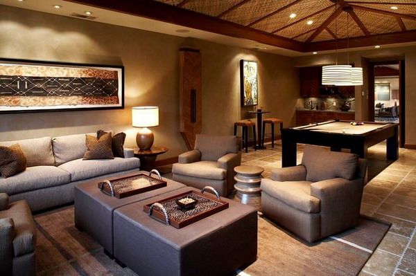 Einrichtung Hawaii braun Möbel Bambus  Sofas Idee