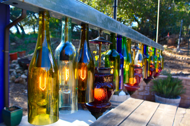 Flaschen recyceltes Glas durchsichtig Dekoration Gläser