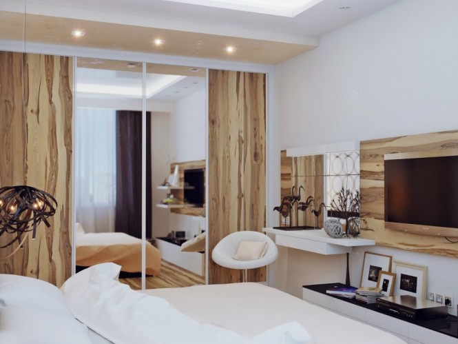 Ideen modern Schlafzimmer Möbel Teppich Bett weiß luxuriös 