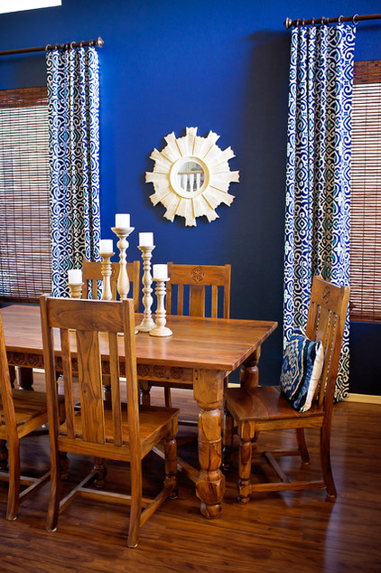 Mittelmeer Holzmöbel blau Wand Kerzenleuchter