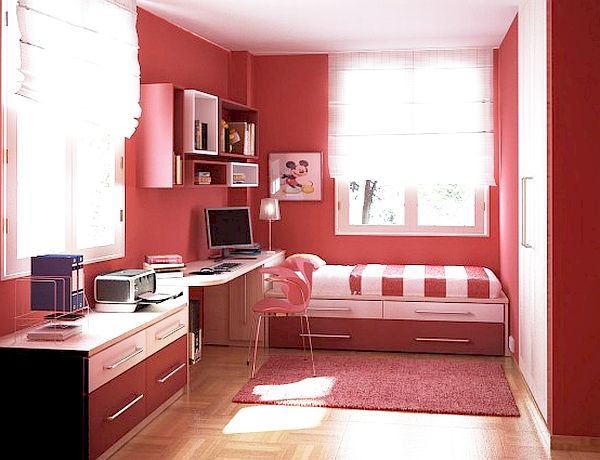 Mädchen rosa rot Schlafzimmer Mädchen Bett