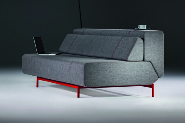 Pil-low Sofa grau komfortable Multifunktionssofa