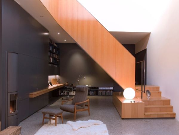 Treppen dunkel braun Arbeitsplatz Arbeitsräume zu Hause