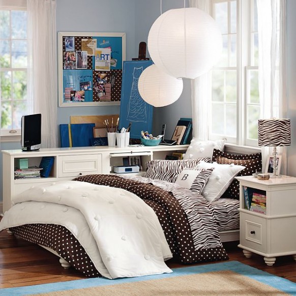 blau Wand Lampe Bett Jugendliche Schreibtisch