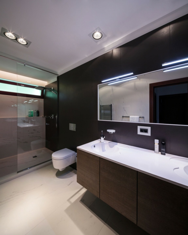 elegantes interieur für penthouse apartment geräumiges badezimmer