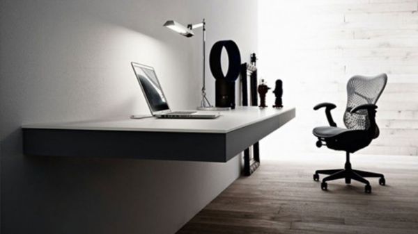 grau Schreibtisch Stuhl
