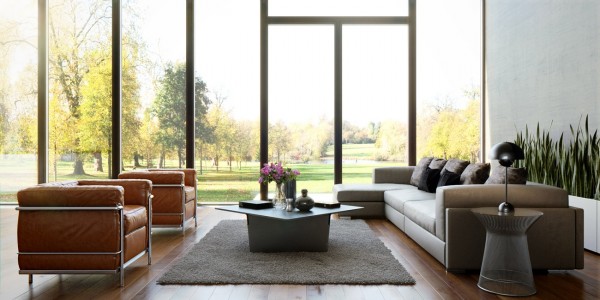 hell braun Sofas Couch Fenster