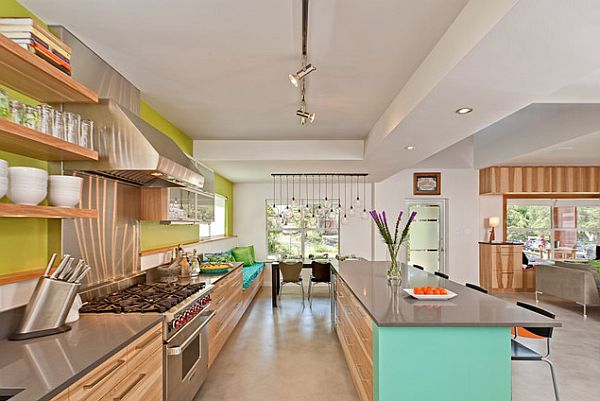 kreative ideen mehr farbe küche grüne wände