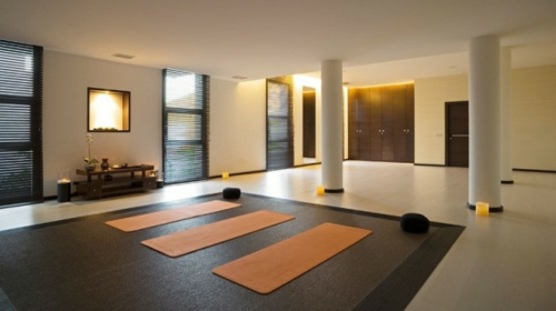 minimalistische meditation raum designs yoga interior saal