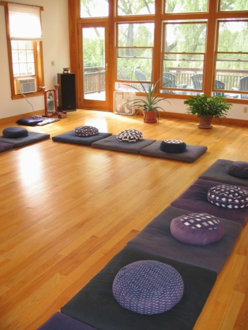 minimalistische meditation raum designs yoga versammlung