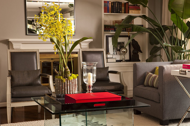 modern Wohnzimmer Blumen Stuhl Sofa Paradiesvogelpflanzen