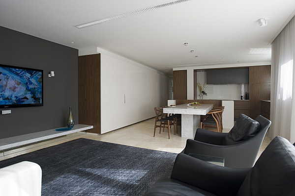modern Wohnzimmer schwarz  Sofa