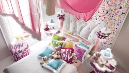 mädchen kinderzimmer rosa bett rosa Schlafzimmer