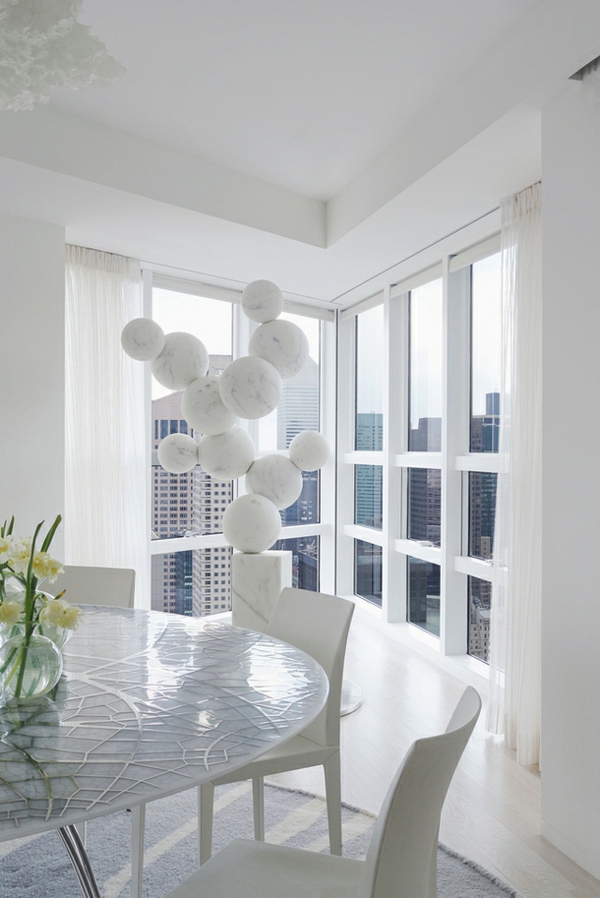 ultra modernes apartment kugelförmige plastik