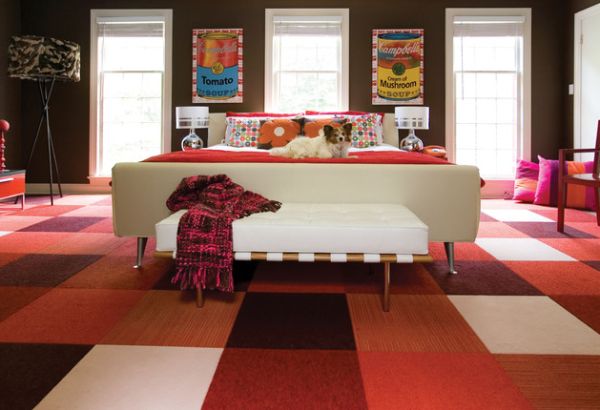 schöne Schlafzimmer Bank Designs bett rot stilistisch