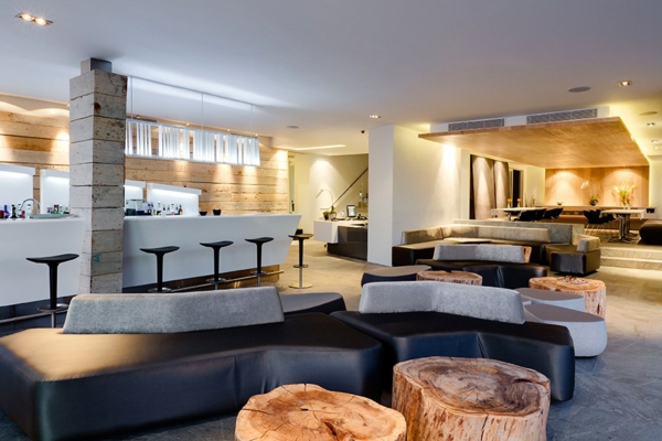 Boutique-Hotel in Kapstadt wohnzimmer leder couch