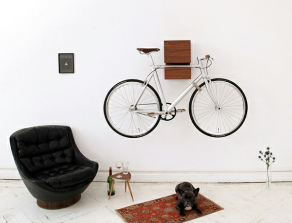 Bücherregal Fahrradständer wohnung idee sofa leder teppich