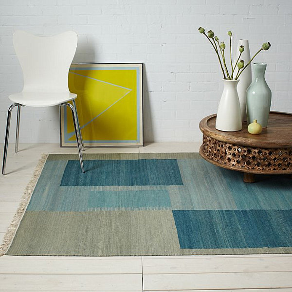 Design Herbst blau teppich stuhl
