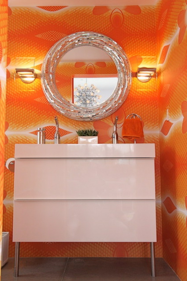 Designs vom Gästehaus badezimmer orange