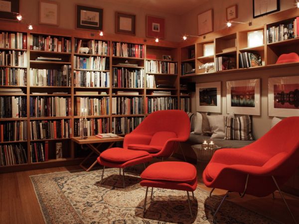 Eingebung Stuhl Hollywood bibliothek rot