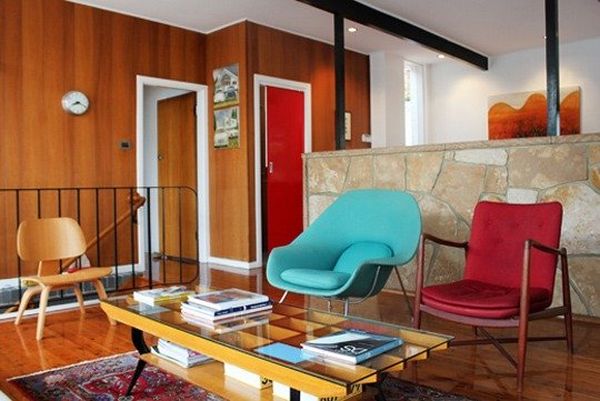 Eingebung Stuhl Hollywood blau rot gelb wohnzimmer