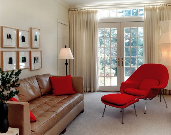 Eingebung zum Stuhl aus Hollywood couch leder rot