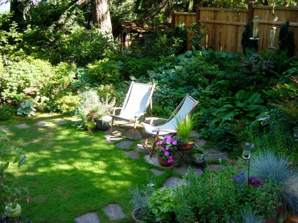 Ideen für die Gartengestaltung stuhl