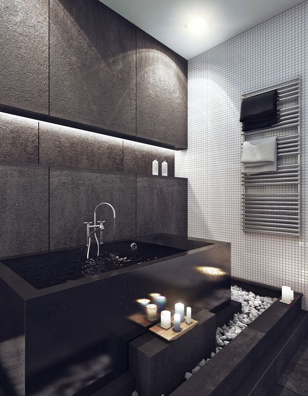 Minimalistisches Design Junggesellenbude badezimmer