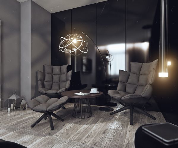 Minimalistisches Design Junggesellenbude leuchter sofa