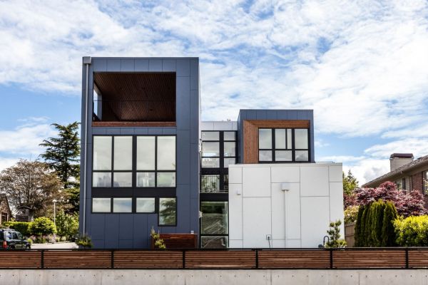 Modernes Haus in Seattle exterior grau