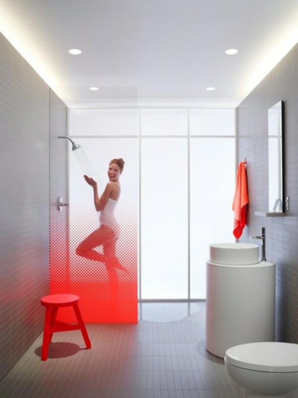 Neon Ideen Inneneinrichtung badezimmer dusche