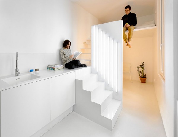 Paris Apartment innovative Techniken für Beleuchtung treppen