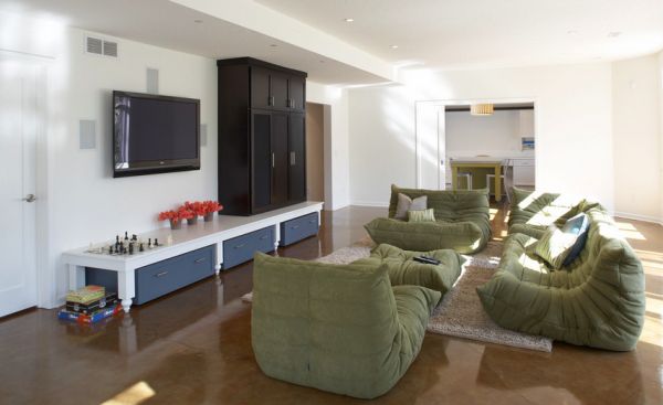 Togo Sofa grün wohnzimmer schrank