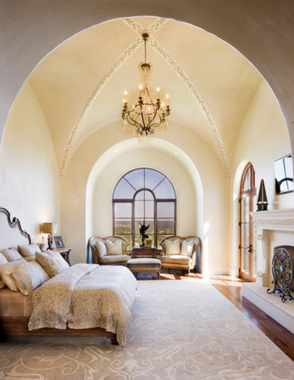Tolle Decken Gewölbedecken mittelmeer schlafzimmer kronleuchter sofa