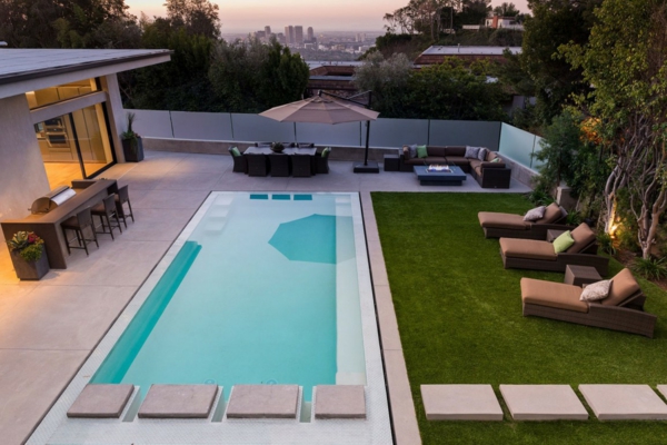 Wohnung Beverly Hills terrasse schwimmbecken
