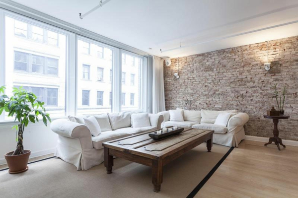 Wohnung in New York weiß couch wohnzimmer