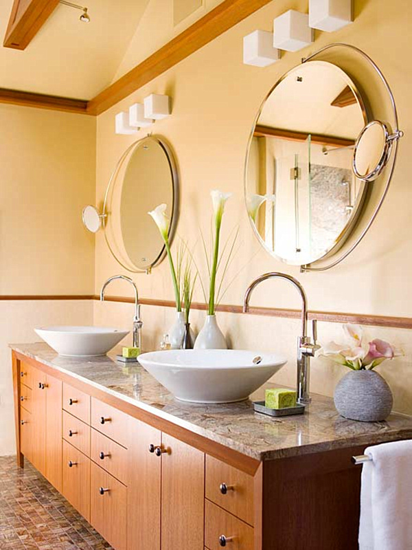 spüle schrank marmor elegante badezimmer renovierung ideen