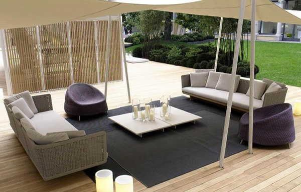 bambus Entspannen Außen Raum teppich