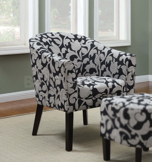 blau - weiß gemusterte Stuhl Designs schwarz blumen