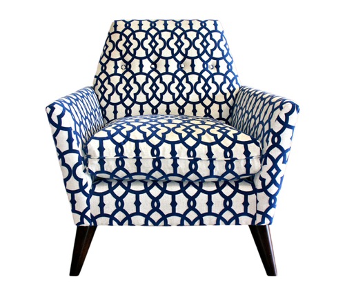 blau - weiß gemusterte Stuhl Designs sofa