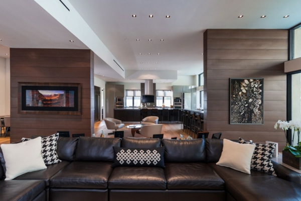 dekoration Wohnung in Beverly Hills schwarz couch