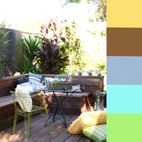 farbiges Design für Außenbereiche holz couch stuhl