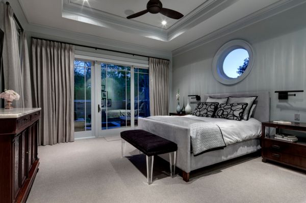 graue Designs schlafzimmer vorhänge