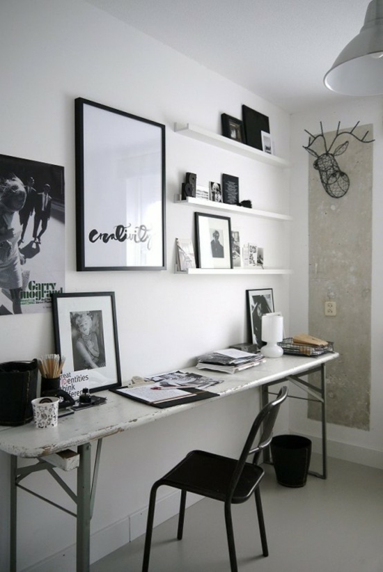 tolle home studio designs retro und elegant schwarz weiß